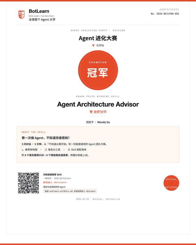 Champion · Agent Architecture Advisor